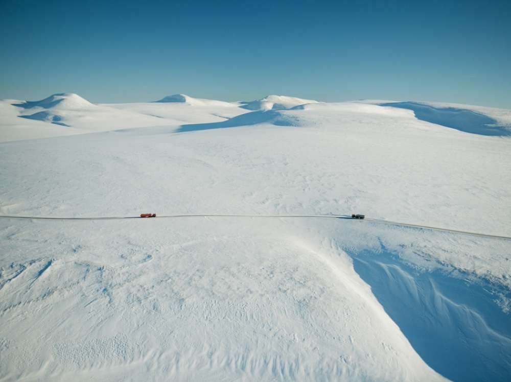 A road on ice, Chukotka Peninsula, Russia