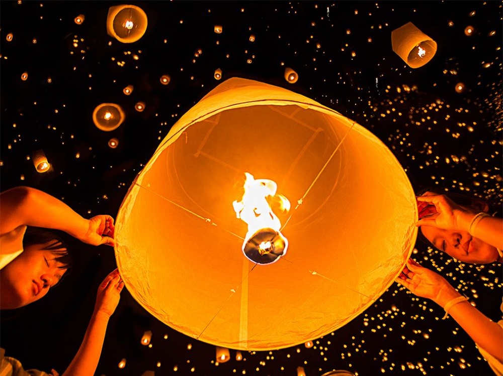 Sky lantern festival in Chiang Mai, Thailand