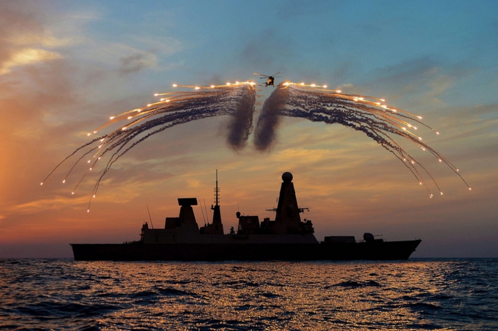 The Royal British Navy puts on a show